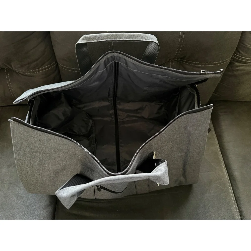 Convertible‎ Garment/Duffel bag Suit Carrier Gray Weekender with Shoe Pocket